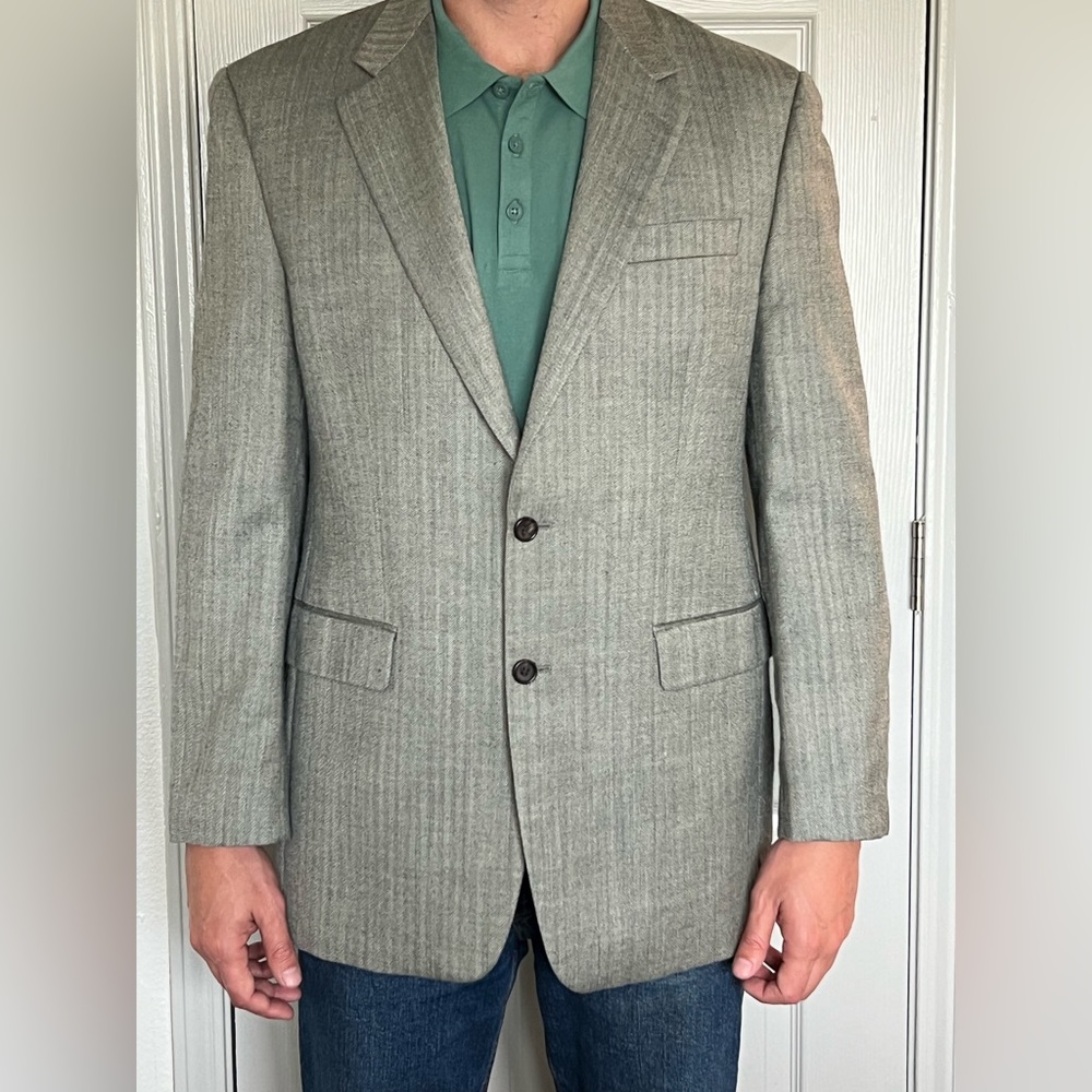 VTG Lauren Ralph Lauren 100% Laine vierge Plaid Brown Sport Coat 42L